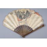 Louise Abbéma: a scarce French printed fan, relating to the 1904 -1905 Russian/Japanese war,