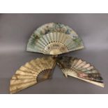 An early 20th century printed advertising fan for The Ritz, marked Eventails Duvelleroy, Paris,