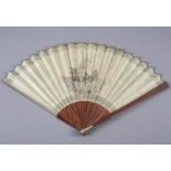 Old Father Time and Cupid: An early 19th century printed fan, French, the double paper leaf