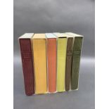 Works of Anthony Trollope printed by The Folio Society, six volumes in slip cases