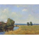 ARR Michael Curgenven (20th/21st century), Rodley, Leeds, oil on board, signed to lower right,