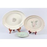 A Poole pottery 'Watkinson's Ware' meat dish, white earthenware with off-white glaze painted to