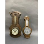 Two vintage barometers
