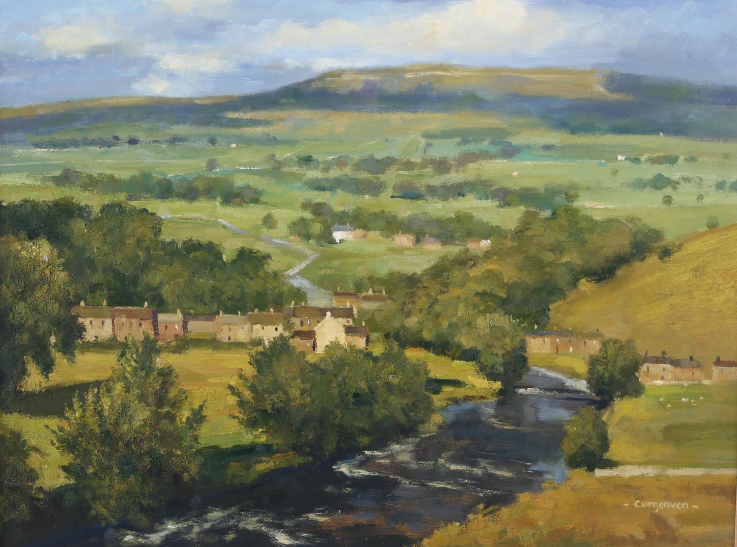 ARR Michael Curgenven (20th/21st century), Kettlewell, North Yorkshire Dales, oil on board, signed