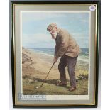 Weaver, Arthur (Signed) Golf Print - 'Tom Morris St Andrews Open Champion' colour print limited