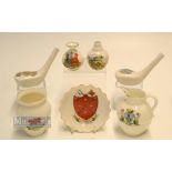 Interesting Collection of Various Ceramic Crested Ware Golf Related Items (7) - comprising golf