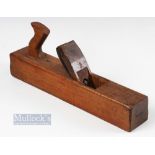 Large Golf Club Makers Rectangular Wooden Box Plane - stamped at both ends with Tom Morris Autograph