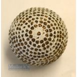 Early and scarce Agrippa 27 1/2 bramble pattern guttie golf ball c1886 onwards - with good pole