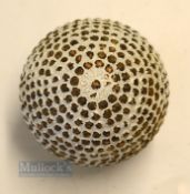 Early and scarce Agrippa 27 1/2 bramble pattern guttie golf ball c1886 onwards - with good pole