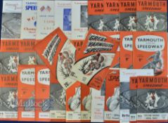 1948-1960 Great Yarmouth Speedway Programmes to include June 22nd 1948 Yarmouth v Hanley, October