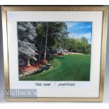 Large 2008 Masters August colour golf print depicting 13th hole at Augusta National Golf Club,