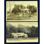 2x early 1900s Irish Golfing Postcards - Golf Pavilion Antrim and The Pavilion Delgany Golf