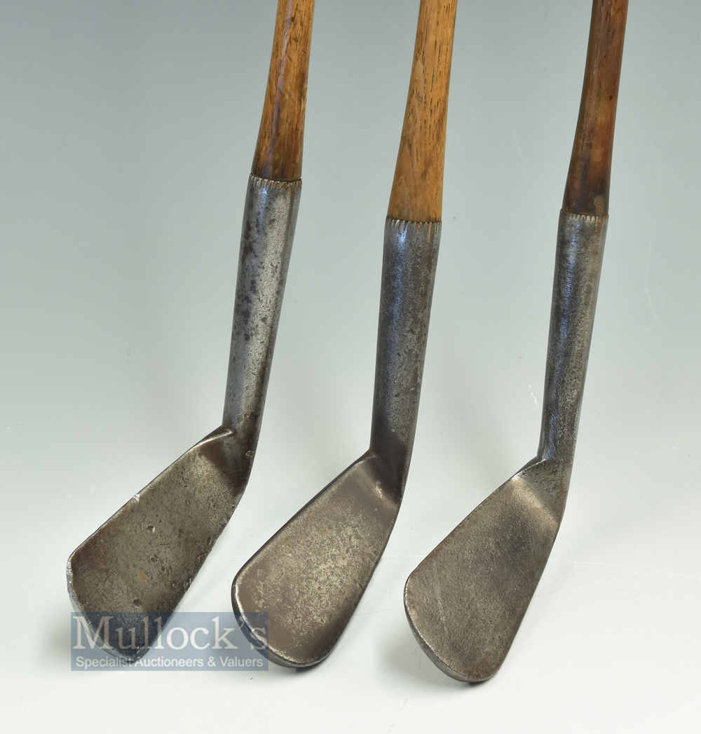 3x early smf irons - to incl general iron, and 2x Lofters one stamped F H Ayres c/w J Simpson - Image 2 of 2