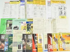1951-1999 International Cricket Programmes & Scorecards a good selection of matches noted items of