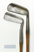 2x Interesting Flanged sole club/putters - Anderson Anstruther well lofted 'Daisy' putter/chipper,