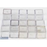 20 Acrylic golf ball display boxes cubes, 5cm used boxes in good condition