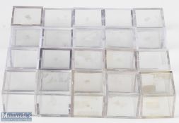 20 Acrylic golf ball display boxes cubes, 5cm used boxes in good condition