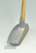 Fine Spalding 'American Schenectady' Aluminium mallet head centre shafted bore thro putter - with