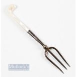 Fine Pearl and Silver Plated Golf Club Pickle Fork - the pearl golf club handle stamped Reg'd No