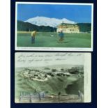 2x New Zealand Golfing Postcards one as far back as 1906 - The Golf Links One Tree Hill Auckland