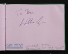 Autograph book Horse Racing related Signatures to include Joe Mercer, Willie Yan, W Buick, Harry