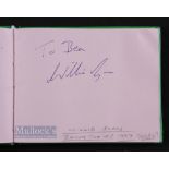 Autograph book Horse Racing related Signatures to include Joe Mercer, Willie Yan, W Buick, Harry