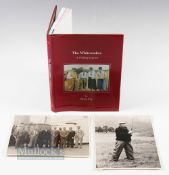 R A Whitcombe - 2x press golfing photographs and Golf Book (3) to incl 1935 British Ryder Cup Team