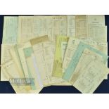 1950s 1960s Collection of County Cricket Score cards - lot include Yorkshire v South Africa,