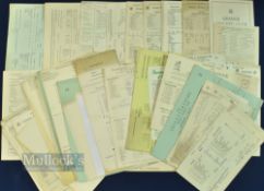 1950s 1960s Collection of County Cricket Score cards - lot include Yorkshire v South Africa,