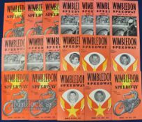 1950-1979 Wimbledon Speedway Programmes a good quantity of 1950s and 60s programmes and a few 1970s,