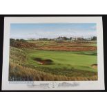 Graeme Baxter Signed 2001 and 2002 Open Golf Championship Limited Edition Golf Prints depicts 2001