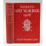 1908 Nisbet's Golf Yearbook edited by John Low, 561pp, London: James Nesbit & Co, in decorative