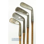 Interesting collection of smf irons (4) - R Forgan & Sons St Andrews lofting iron with makers