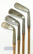 Interesting collection of smf irons (4) - R Forgan & Sons St Andrews lofting iron with makers