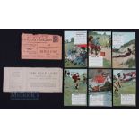 Valentines Series 'Crombie - Rules of Golf' Golfing Postcards features Rules 1 (m), (h), (b),