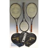 3x Metal Framed Tennis Rackets - Kennex Smash No.701 aluminium racket and 2x Spalding Rebel Pro 4