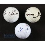 Collection of Interesting US Open and Masters Golf Winning Players signed golf balls (3) H G