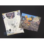 Sir Bradley Wiggins Signed T-Shirt 2012 Tour de France winner, with four world titles at different