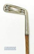 Rare Brown's Patent Perforated Putter with 5 slots to the face, an oval ball shape to the rear and