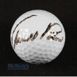 Arnold Palmer 7x Major Winner signed golf ball - In a career spanning more than six decades,