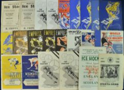 1937-1996 Ice Hockey Programmes to include teams of Telford Tigers, Harringay greyhounds, Wembley