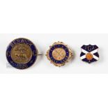 3x Various Enamel Golf Club Members Pin Badges - PGA, Berwick and ELT & A Golf Clubs - one by