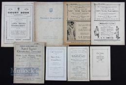 1927-1936 Lawn Tennis programmes and booklets, to include East Lothian Open 1936, East Lothian