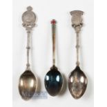 3x Various Golf Club Silver, and Silver Plated Teaspoons - Royal Calcutta GC with Indian Silver