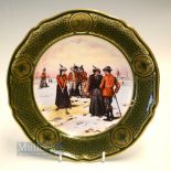 Fine Spode "Antique Golf Series" Bone China Ltd Ed Plate: No.3 from a set of 6 early 18thc golfing