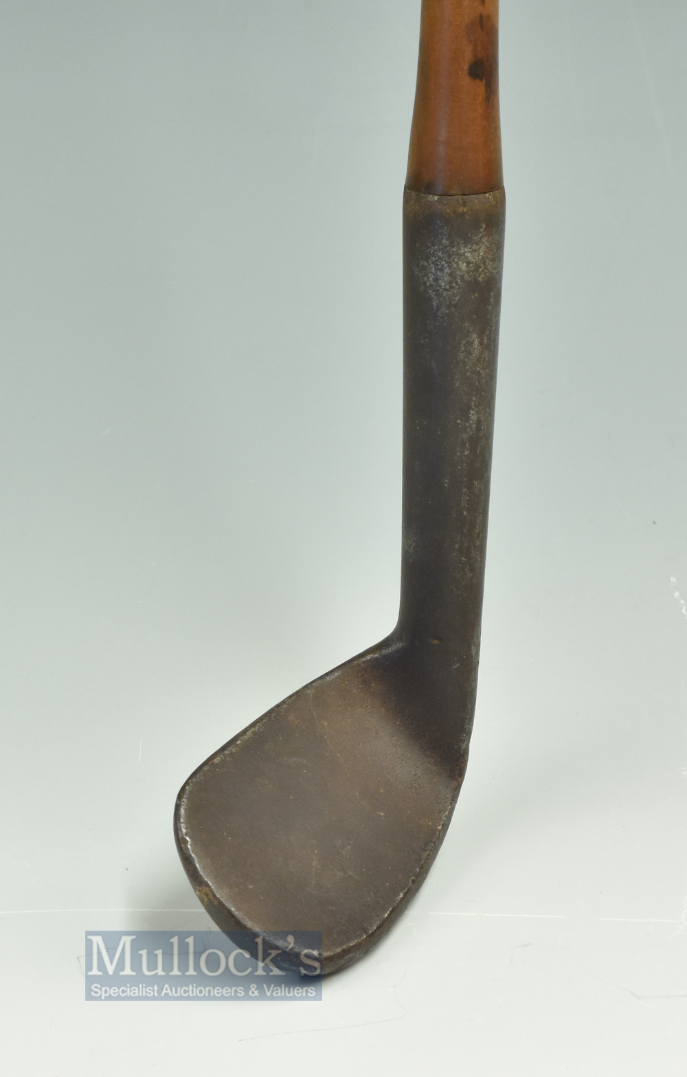 Unnamed late Rut Iron c1890 - head measures 2.7/8 x 1.75", with 4.5" hosel and lemon wood shaft - Image 2 of 2