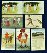 Interesting collection of American golfing scene, golf club and humour postcards dated from 1906