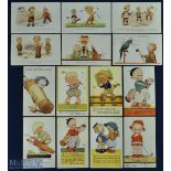 Collection of Mabel Lucie Attwell, Vera Patterson and D Tempest Golfing Coloured Childrens Postcards