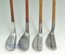 Collection of interesting alloy mallet head putters - Standard Mills Model RM bent neck putter