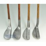 Collection of interesting alloy mallet head putters - Standard Mills Model RM bent neck putter